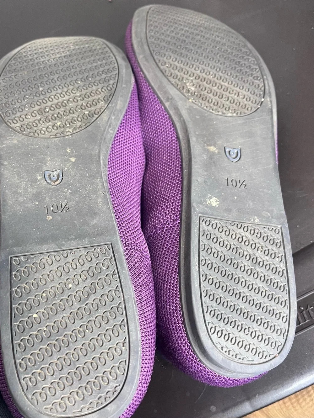Rothy's The Point Ballet Flats Womens 10.5 Purple Maroon Slip On Washable